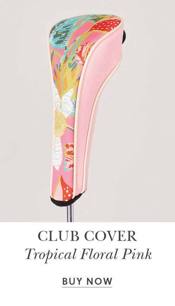 Golf Club Cover Queenie Tropical Floral Pink