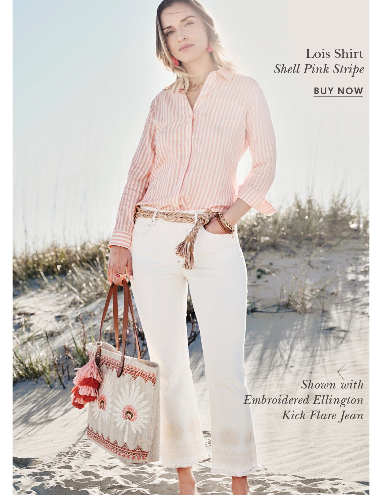 Lois Shirt Shell Pink Stripe