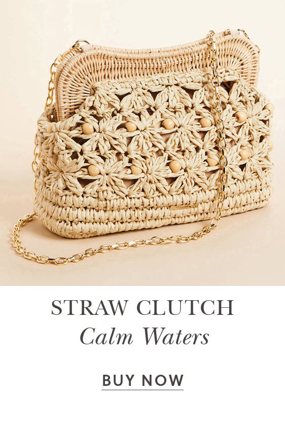 Straw Clutch Calm Waters