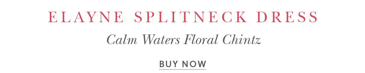 Elayne Splitneck Dress Calm Waters Floral Chintz