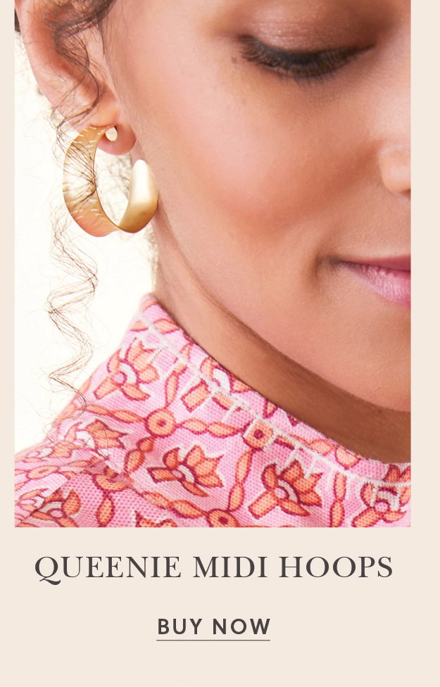 Queenie Midi Hoop Earrings Gold