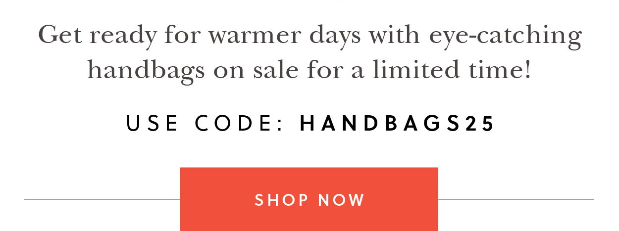 25% Off Handbags