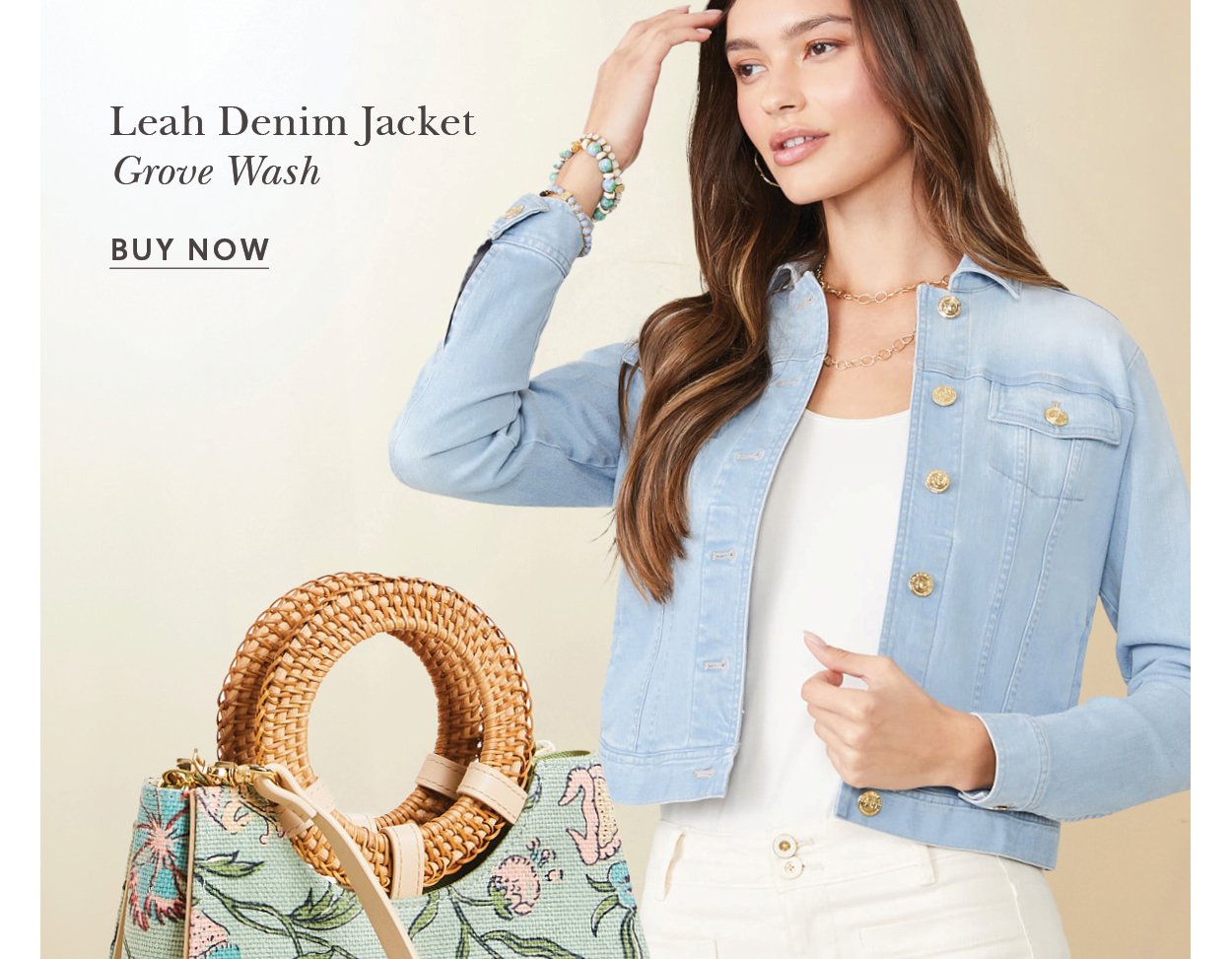 Leah Denim Jacket Grove Wash