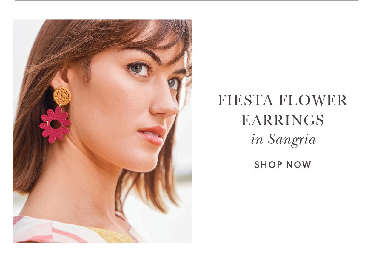 Fiesta Flower Earrings Sangria