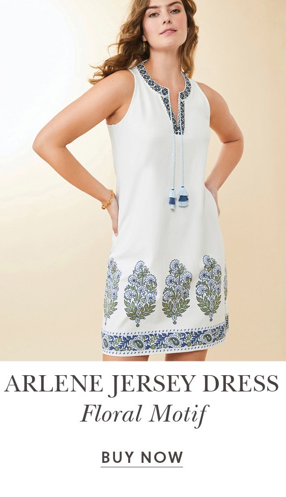 Arlene Jersey Dress Hamilton Floral Motif