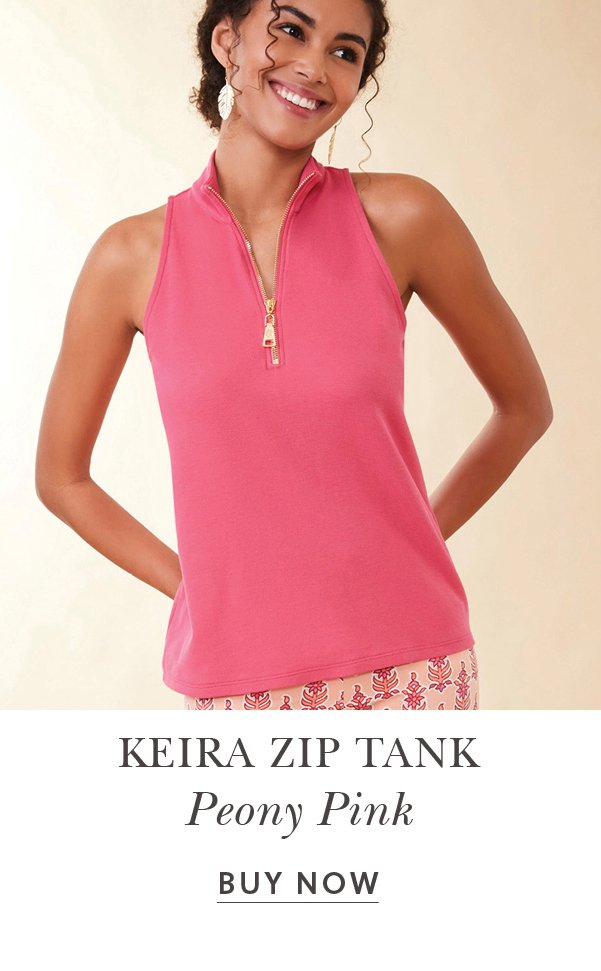 Keira Zip Tank Peony Pink