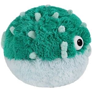 Mini Teal Pufferfish Plush Toy - Squishable