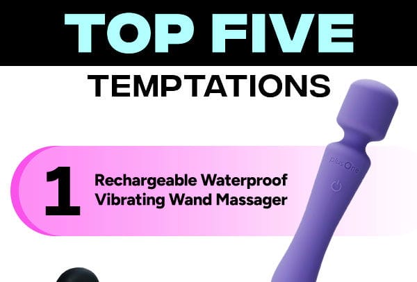 Rechargeable Waterproof Vibrating Wand Massager - 7.4 Inch