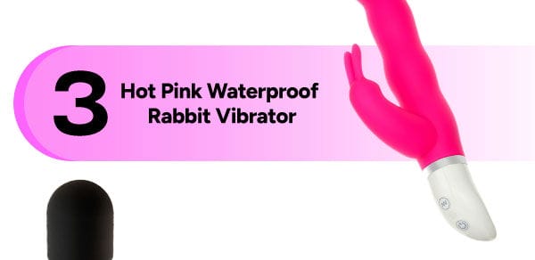 Hot Pink Waterproof Rabbit Vibrator 7 Inch - Hott Love