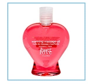 Strawberry Flavored Warming Massage Oil 4 oz. - Hott Love