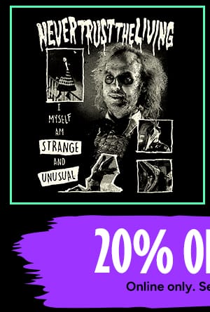 Never Trust the Living T Shirt - Beetlejuice