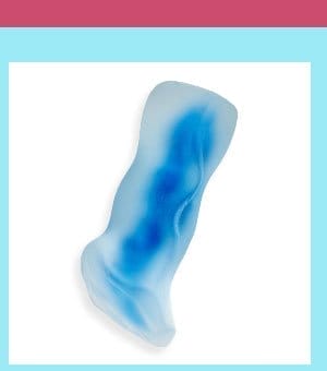 Clear Blue Super Sucker Frosted Stroker - Arouz'd