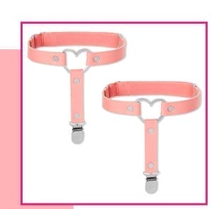 Pink Heart Leg Garters