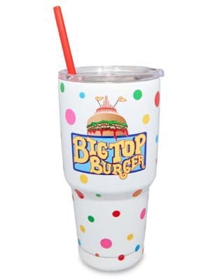 Big Top Burger Travel Mug with Straw 30 oz. - Killer Klowns from Outer Space