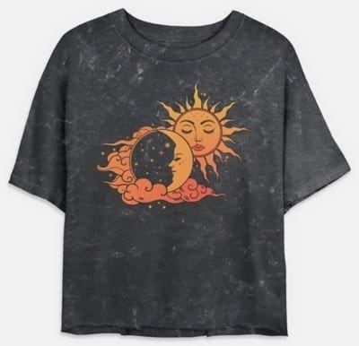 Sun and Moon Cropped T Shirt