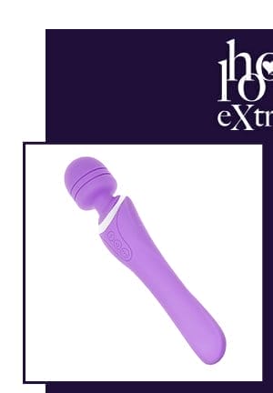 Purple Wiggle Wand 8-Function Double-Ended Rechargeable Waterproof Massager 9 Inch - Hott Love Extreme