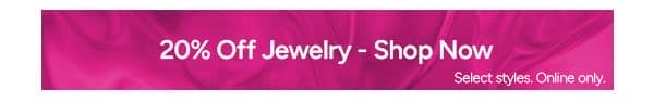 20% Off Jewelry