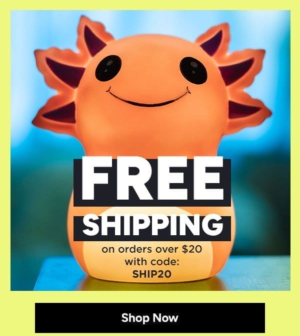 Free Shipping on orders over \\$20