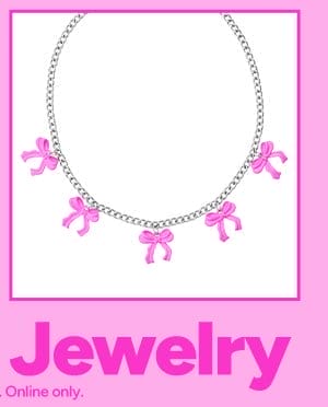 Pink Bow Chain Necklace