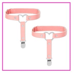 Pink Heart Leg Garters