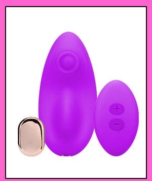 10-Function Rechargeable Magnetic Panty Vibrator with Remote Control in a Bag - 3.7 Inch