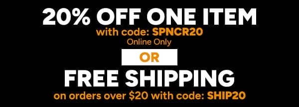 20% Off with code: SPNCR20