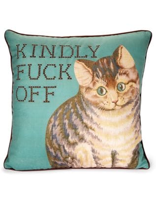 Kindly Fuck Off Cat Pillow