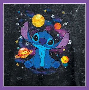 Stitch Outer Space Cropped T Shirt - Lilo & Stitch