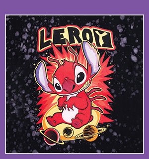 Bleach Dyed Leroy T Shirt - Lilo & Stitch