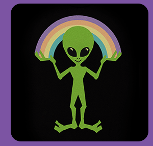 Alien Rainbow T Shirt