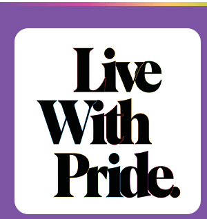 White Live With Pride T Shirt