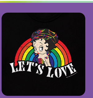 Let's Love Rainbow T Shirt - Betty Boop