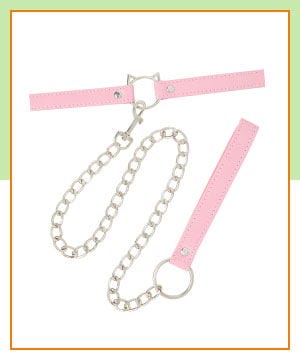 Kitty Collar with Leash - Pleasure Bound