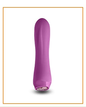 10-Function Fern Jeweled Rechargeable Vibrator - 5.3 Inch