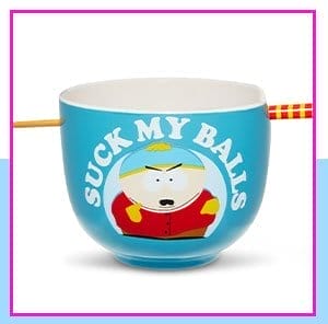 South Park Cartman Suck My Balls Bowl with Chopsticks - 20 oz.