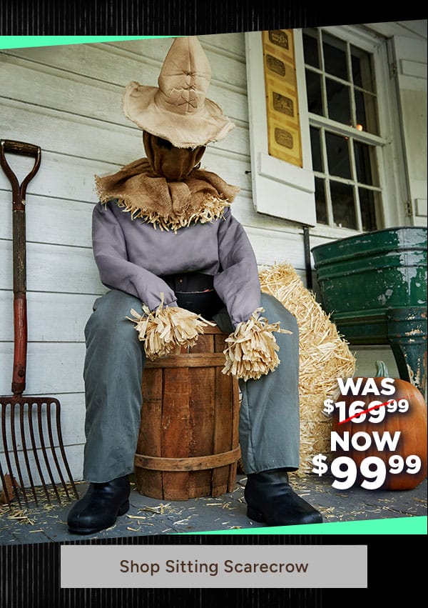 Shop Sitting Scarecrow