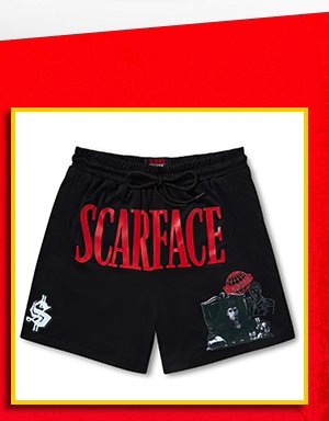 Black Scarface Logo Lounge Shorts
