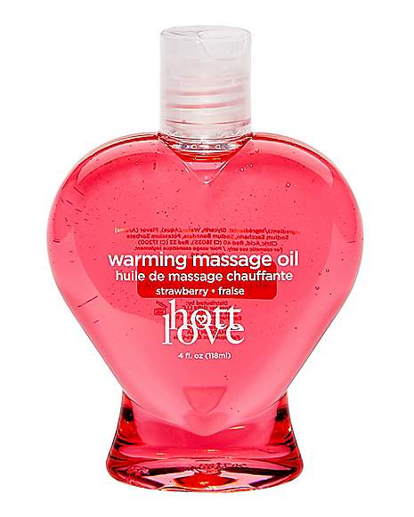 Strawberry Flavored Warming Massage Oil 4 oz. - Hott Love