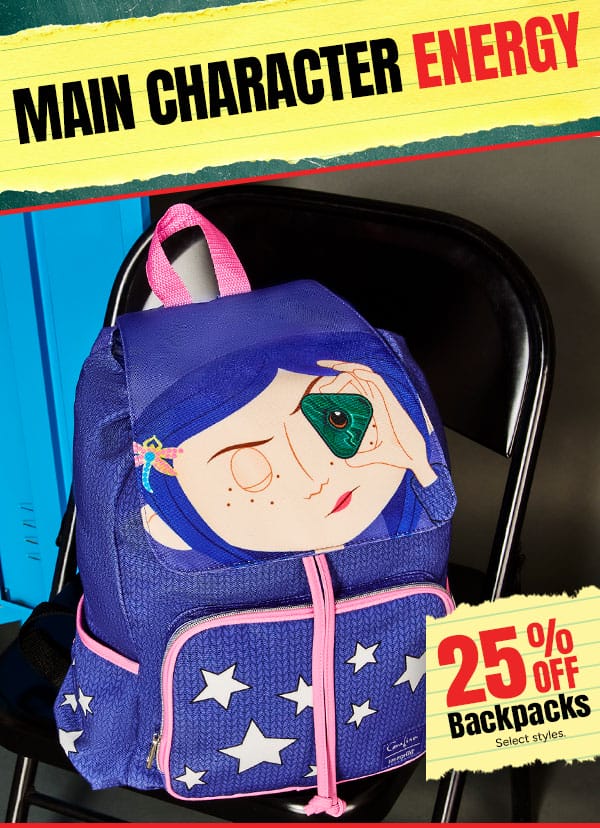 25% Off Backpacks