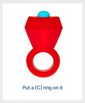 Red Bling Pop Vibrating Cock Ring