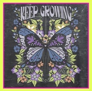 Keep Growing Butterfly Cropped T Shirt