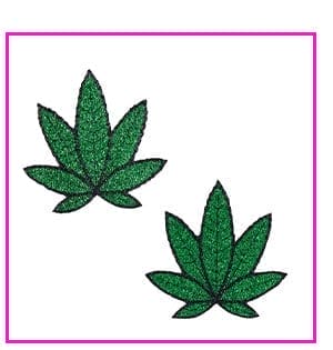 Weed Leaf Glitter Nipple Pasties