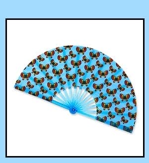 Blue Butterfly Fan