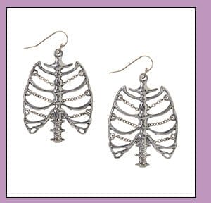 Skeleton Rib Cage Earrings