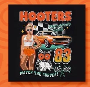 Hooters Watch the Curves T Shirt