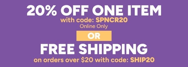 20% Off with code: SPNCR20