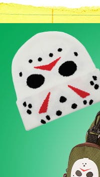 Glow in the Dark Jason Mask Beanie Hat - Friday the 13th