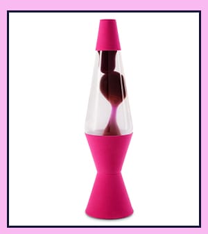 14.5 Inch Pink Flocked Lava Lamp