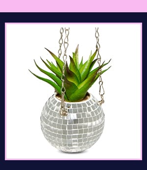 Disco Ball Hanging Planter