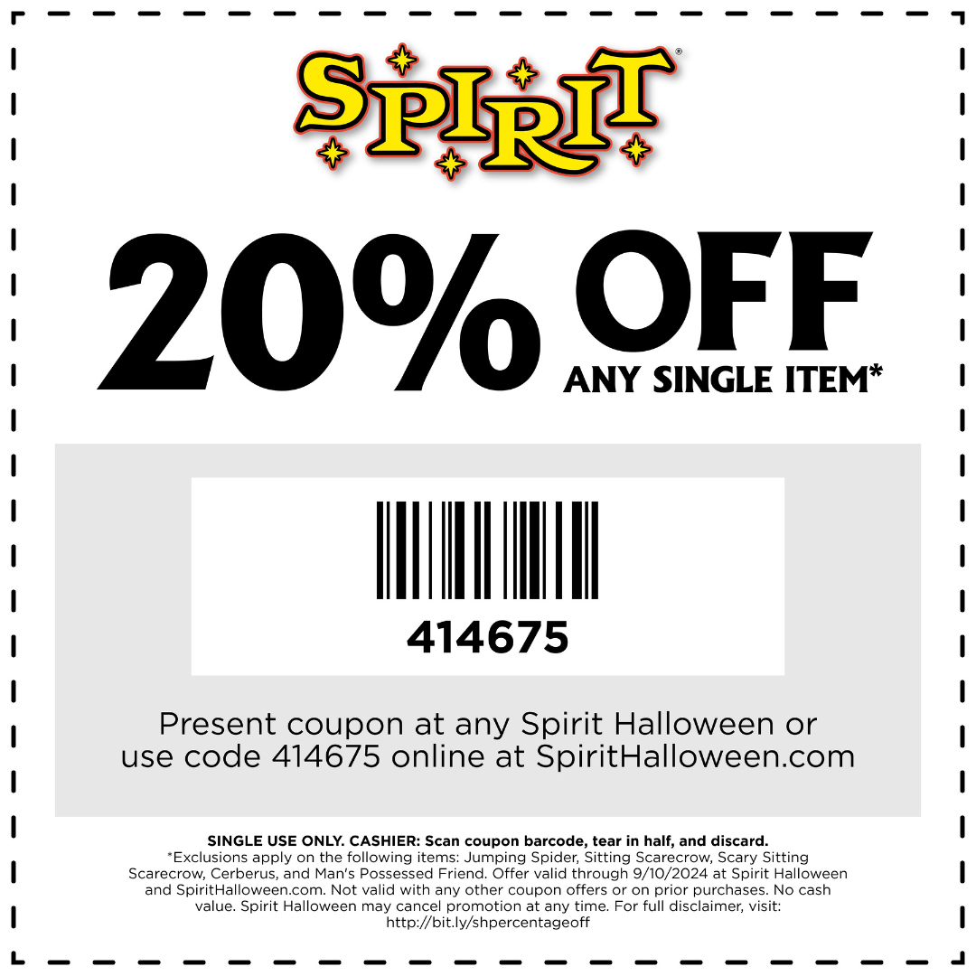 20% off 1 in store coupon